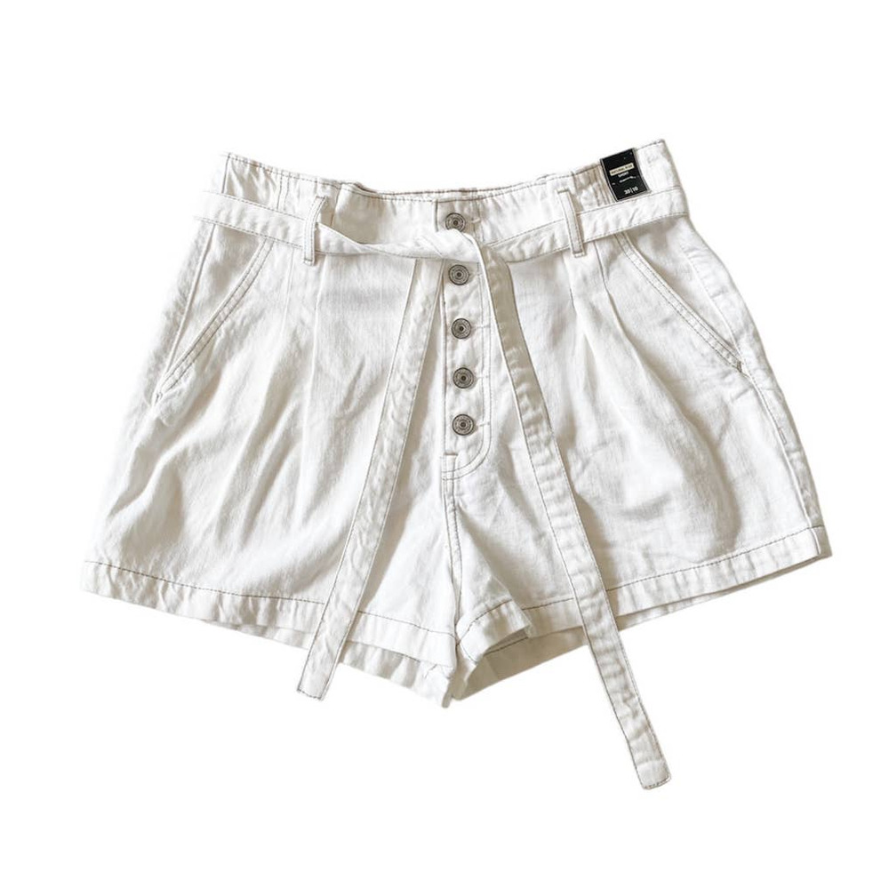 Abercrombie & Fitch White Jean Shorts